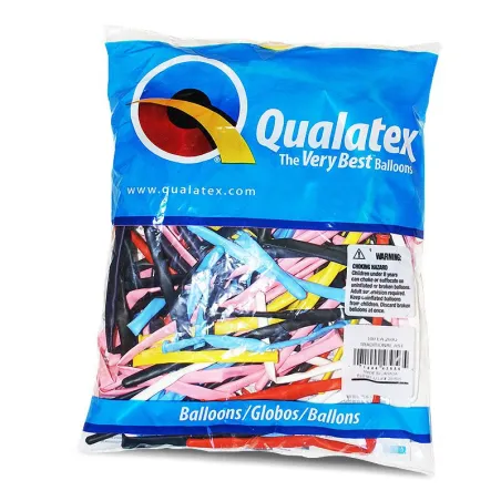 100 Globos estandar 260 Qualatex  Globoflexia Colores Mixtos