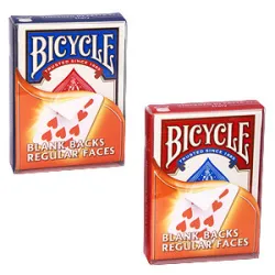 Baraja Dorso Blanco (Bicycle) - Caras Poker Estuche Rojo o Azul 2