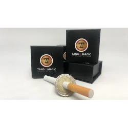 Boligrafo o Cigarrillo a Través moneda 2 Euro (2 Caras) Tango