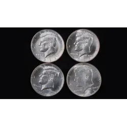Set 4 Monedas Pro medio dólar + Cascarilla por N2G