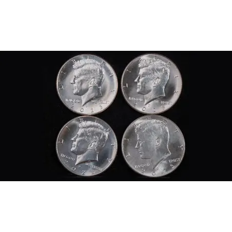 Set 4 Monedas Pro medio dólar + Cascarilla por N2G