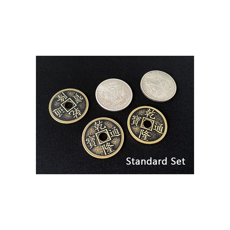 Hopping Half (Morgan dólar y Moneda china) Oliver Magic