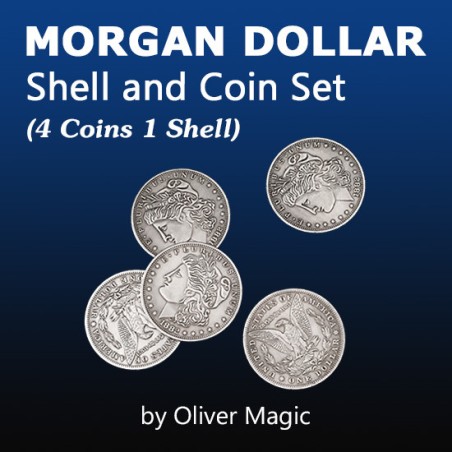Set Morgan dólar (4 monedas + 1 cascarilla) Oliver Magic