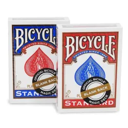 Baraja Dorso Blanco (Bicycle) - Caras Poker Estuche Rojo o Azul