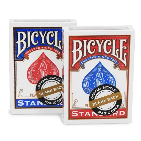 Baraja Dorso Blanco (Bicycle) - Caras Poker Estuche Rojo o Azul