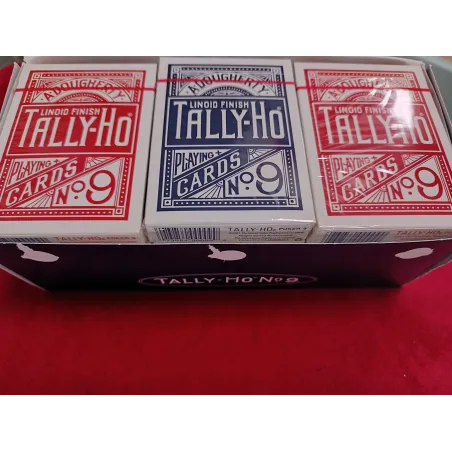 Presentamos Pack 12 Barajas Tally Ho - 6 rojas y 6 azules