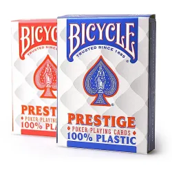 Baraja Prestige de Plástico - Bicycle (Dorso azul o rojo)