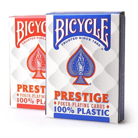 Baraja Prestige de Plástico - Bicycle (Dorso azul o rojo)