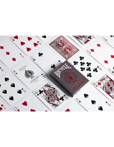 Baraja Bicycle MetalLuxe con el dorsoCrimson Rider (Rojo)