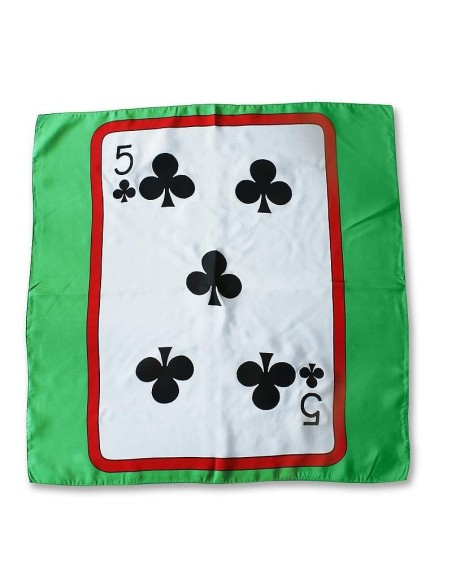 Carta al Pañuelo - Verde 60 cm (Juego de Magia con Dos Pañuelos)