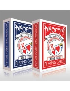 Baraja Phoenix Poker Indice Grande Dorso Rojo