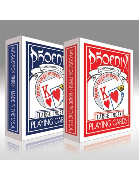 Baraja Phoenix Poker Indice Grande Dorso Rojo