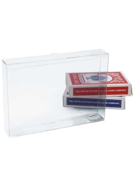 Estuche de Plastico Transparente Protector para Dos Barajas Poker