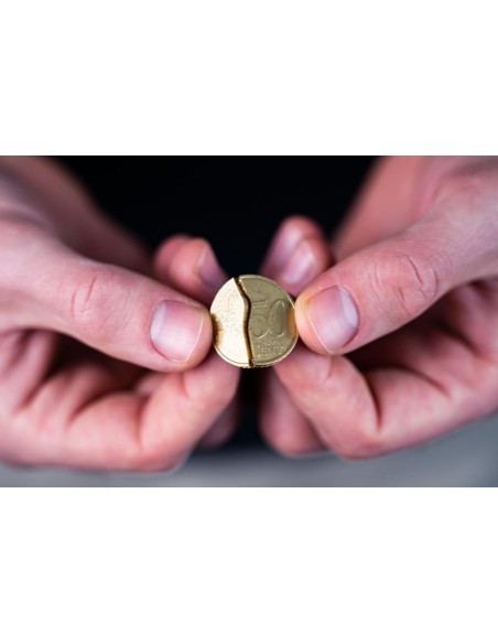 Moneda a la Botella 50 Cents. Plegable cortada Laser - Sistema externo
